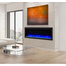 SimpliFire 72 Inch Allusion Platinum Recessed Linear Electric Fireplace