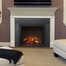 SimpliFire Built In Electric Fireplace with Optional Black Surround and Mantel