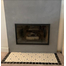 Stiletto 4-Sided Overlap Fit Masonry Fireplace Cabinet Doors with Dark Pewter Finish and Clear Tempered Glass