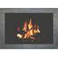 Allegheny Aged Steel Fixed Pane Masonry Fireplace Door For One Side Of See-Thru Fireplace