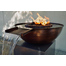 Sedona 27" Hammered Copper Fire and Water Gravity Spill Bowl by Pool
