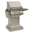21" Pedestal Gas Grill With One Side Down
