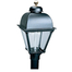 SHOWS GAS LIGHT HEAD -Everglow Electric Cast Aluminum Post Mount Lamp - HJ3A-E