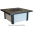 Villena 36 Inch Square Outdoor Gas Fire Table Finished in Charcoal & White