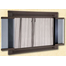 Rusted Iron Filigree Style Fireplace Glass Door - Fold Back Bi-Fold Doors Shown