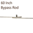 60 inch steel bypass rod for fireplace mesh curtains