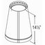 6" DVL Double Wall Oval-to-Round Adapter Specifications