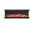 50 Inch Tru-View XT XL Smart Electric Fireplace with Birch Log Set in orange flames