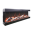 Right view of 40 Inch Tru-View XT XL Smart Electric Fireplace with Birch Log Set in orange flames