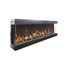 Right view of 40 Inch Tru-View XT XL Smart Electric Fireplace with Rustic Log Set in orange flames