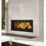 St. Laurent Linear Wood Fireplace with Black Straight Narrow Trim