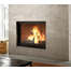 Valcourt Antoinette Wood Fireplace with Masonry Trim and Contemporary Moulded Refractory Brick Panels