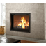 Valcourt Antoinette Wood Fireplace with Narrow Overlap and Contemporary Moulded Refractory Brick Panels