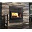 Valcourt LaFayette IIS Wood Fireplace with Black Door Overlay and Mission Style Faceplate Louver