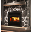 Valcourt LaFayette II Wood Fireplace with Black Door Overlay and Classic Style Faceplate Louver