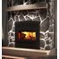 Valcourt LaFayette II Wood Fireplace with Black Door Overlay and Mission Style Faceplate Louver