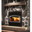 Valcourt LaFayette II Wood Fireplace with Brushed Nickel Door Overlay and Urban Style Faceplate Louver