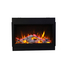 88 Inch Panorama BI XT Deep Smart Electric Fireplace with Birch Log Set in yellow flames