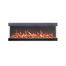 45 Inch Tru-View Bespoke Electric Fireplace with Oak Log Set in orange flames