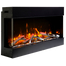 Right View of 40 Inch Tru-View Slim Smart Electric Fireplace with Birch Log Set