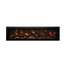 40 Inch Panorama BI Deep Smart Electric Fireplace with Oak Log Set in orange and yellow flames
