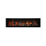 40 Inch Panorama BI Deep Smart Electric Fireplace with Rustic Log Set in orange and yellow flames