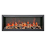74 Inch Symmetry XT Bespoke Smart Electric Fireplace with Driftwood Log Set