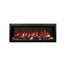 34 Inch Symmetry XT Smart Electric Fireplace with Split Log Set in orange flames
