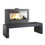 Invicta Aaron Cast Iron Wood Stove with 63" Support Bench (Sold separately)