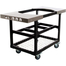 PG00320 Cart Base with Basket and Stainless Steel Side Shelves for Primo Oval Junior Ceramic Grills