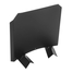 15 Inch Black Painted Stainless Steel Radiant Fireplace Fireback Side View