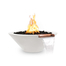Cazo Round Concrete Fire and Water Bowl in Limestone