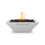 Maya Square Powder Coated Fire and Water Bowl White