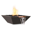 Maya Square GFRC Concrete Fire and Water Bowl in Chocolate