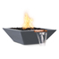 Maya Square GFRC Concrete Fire and Water Bowl in Gray