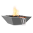 Maya Square GFRC Concrete Fire and Water Bowl in Natural Gray