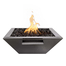 Maya Square Powder Coated Fire and Water Bowl in SIlver Vein