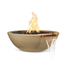Sedona Round GFRC Concrete Fire and Water Bowl in Brown