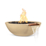 Sedona Round GFRC Concrete Fire and Water Bowl in Vanilla
