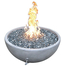 Fire Glass Not Included - 30" Adobe Fire Bowl in Grey