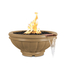 Roma Round GFRC Concrete Fire and Water Bowl in Brown