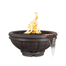 Roma Round GFRC Concrete Fire and Water Bowl in Chestnut