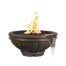 Roma Round GFRC Concrete Fire and Water Bowl in Chocolate