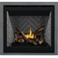 36 Inch Napoleon Altitude Series-A36-Direct Vent Gas Fireplace with Westminster Grey Herringbone, Split Oak Log Set and Charcoal Trim