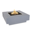Cabo Square Powder Coated Metal Fire Pit in Gray Finish