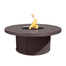 Mabel Round Powder Coated Metal Fire Pit in Java finish