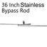 36 inch stainless steel bypass rod for fireplace mesh curtains