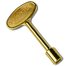 Brass gas valve key