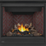 Napoleon Ascent BX 36" with Oak Log set and Old Town Red™ Herringbone decorative panel