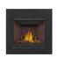 Napoleon Ascent X 36" Direct Vent Gas Fireplace-GX36NTR-1 with 3-Inch Trim Kit and Old Town Red™ Herringbone Decorative Panel